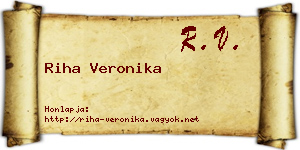 Riha Veronika névjegykártya